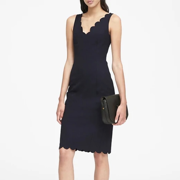 Banana Republic Dresses & Skirts - NWT, Banana Republic Scalloped Bi-Stretch Sheath